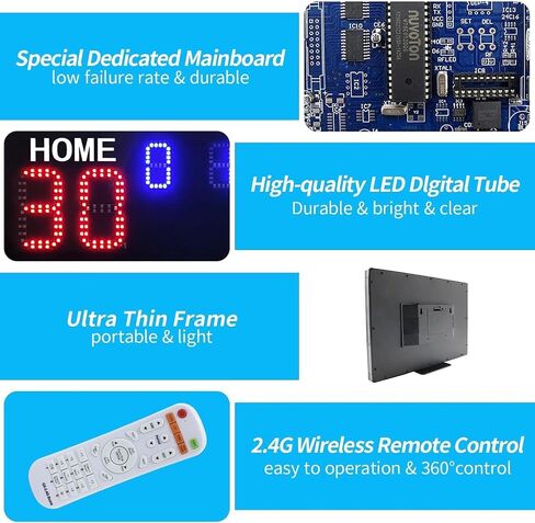 YZ LED لوحة النتائج الإلكترونية مع التحكم في الساعة، لوحة النتائج الرقمية مع جهاز التحكم عن بعد، كرة السلة المحمولة لوحة النتائج، حارس النتيجة الرقمية للتنس للشبكة، لوحة النتائج للألعاب في الهواء الطلق الكرة الطائرة / كرة القدم in Kuwait