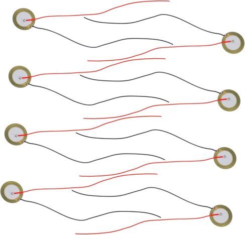 HANABASS 15Pcs Acoustic Pickup Transducer Piezo Discs for Guitar Drums and Instruments Easy Installation Durable Enhanced Sound Quality Patch Cable Included in Saudi Arabia