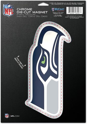 WinCraft Seattle Seahawks 6'' x 9'' Chrome Magnet in Saudi Arabia