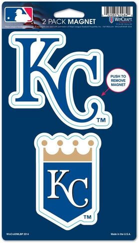 WinCraft MLB Kansas City Royals WCR62484014 Magnets (2 Pack), 5" x 9" in Saudi Arabia