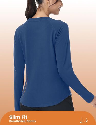 قمصان حرارية نسائية من MOHEEN سويت شيرت من الصوف على الوجهين وأكمام طويلة وطبقة أساسية للطقس البارد in Kuwait