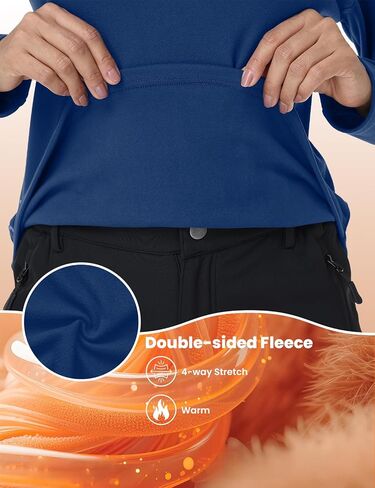 قمصان حرارية نسائية من MOHEEN سويت شيرت من الصوف على الوجهين وأكمام طويلة وطبقة أساسية للطقس البارد in Kuwait