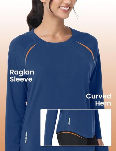 قمصان حرارية نسائية من MOHEEN سويت شيرت من الصوف على الوجهين وأكمام طويلة وطبقة أساسية للطقس البارد in Kuwait