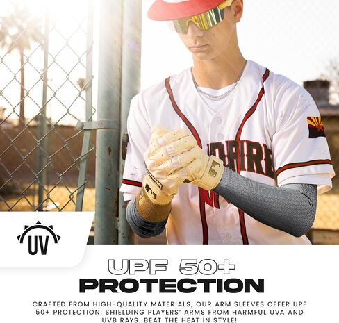 Franklin Sports Baseball Arm Sleeves - Baseball + Softball Arm Compression Sleeves for Boys + Girls - Multiple Colors in Saudi Arabia