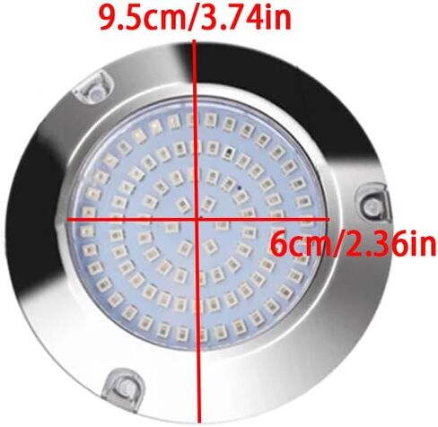 riloer 2pcs 90-leds جولة أضواء القارب تحت الماء الضوء الأحمر، أضواء جولة التخليص ل10V-30V اليخوت القوارب الشراعية عائمة، قارب مقاوم للماء LED أضواء البحرية in Kuwait