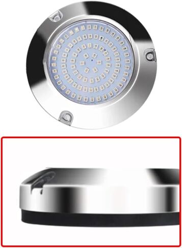 riloer 2pcs 90-leds جولة أضواء القارب تحت الماء الضوء الأحمر، أضواء جولة التخليص ل10V-30V اليخوت القوارب الشراعية عائمة، قارب مقاوم للماء LED أضواء البحرية in Kuwait