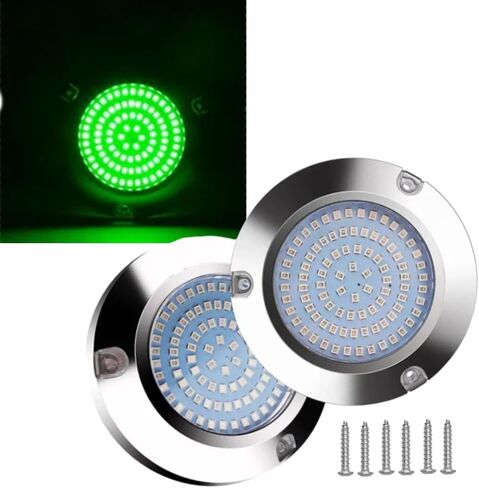 riloer 2pcs 90-leds جولة أضواء القارب تحت الماء الضوء الأحمر، أضواء جولة التخليص ل10V-30V اليخوت القوارب الشراعية عائمة، قارب مقاوم للماء LED أضواء البحرية in Kuwait