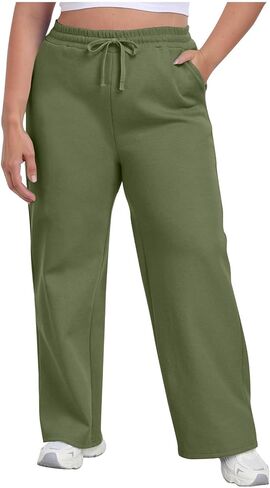 Plus Size Joggers for Women Casual Straight Leg Pants Lightweight Yoga Lounge Pants for Workout Gym with Pockets in Saudi Arabia