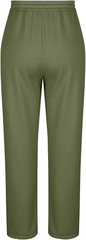 Plus Size Joggers for Women Casual Straight Leg Pants Lightweight Yoga Lounge Pants for Workout Gym with Pockets in Saudi Arabia