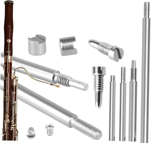 1Set Bassoon Repair Kit Durable Instrument Repair Accessories for Wind Instruments Includes Rods Screws Pads Lightweight Multipurpose Repair Tool in Saudi Arabia
