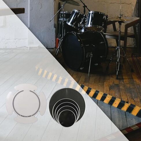 5x Professional Bass Drum Head for Quiet Practice And Volume Control, Style A in Kuwait