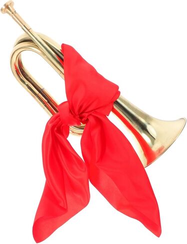 Military Style Bugle Trumpet for Beginners Teen Band Musical Instrument with Elegant Finish and Red Scarf for School Orchestra and Marching Bands in Saudi Arabia