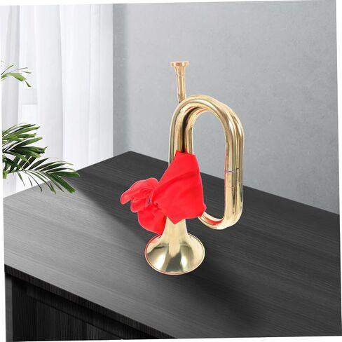 Military Style Bugle Trumpet for Beginners Teen Band Musical Instrument with Elegant Finish and Red Scarf for School Orchestra and Marching Bands in Saudi Arabia