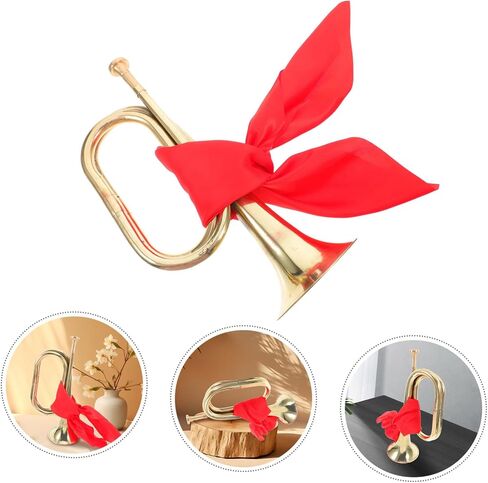 Military Style Bugle Trumpet for Beginners Teen Band Musical Instrument with Elegant Finish and Red Scarf for School Orchestra and Marching Bands in Saudi Arabia
