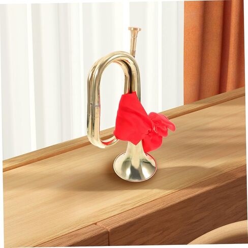 Military Bugle Trumpet with Red Scarf for Beginners School Band and Orchestra Elegant Musical Instrument with Pure Sound for Stage Performances and Parades in Saudi Arabia