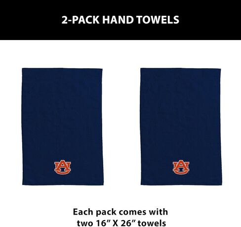 Northwest Auburn Tigers NCAA Team Logo Hand Towel 2 Pack 16 x 26 Inches in Saudi Arabia