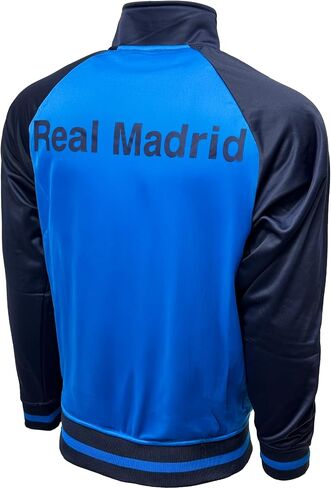Men's Real Madrid Full Zip Track Jacket With Real M. Big Logo on Front in Saudi Arabia