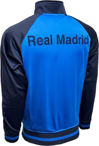 Men's Real Madrid Full Zip Track Jacket With Real M. Big Logo on Front in Saudi Arabia