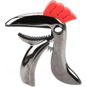 Guitar Capo for Acoustic and Electric Guitars, Alloy Bird Shape Acoustic Guitar Capo, Capo for 6 String Guitars, Bass,Mandolin, Ukulele Metal Capo Acoustic Capo Guitar Clamp(Bright Black) in Saudi Arabia