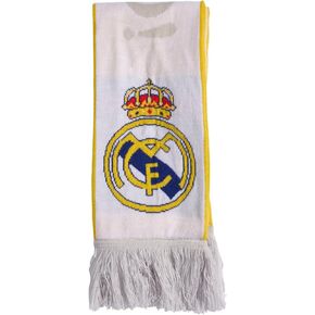 وشاح منزلي لريال مدريد للبالغين من الجنسين من أديداس، أبيض/ذهبي غامق/رمادي خالص، بدون مقاس in Saudi Arabia