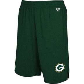 New Era NFL Football Men's Ground Running Performance Casual Shorts, Green Bay Packers, Medium in Saudi Arabia