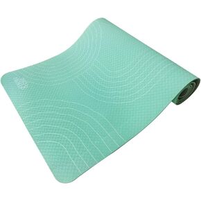 سجادة يوغا مطاطية صديقة للبيئة | سجادة يوجا سميكة غير قابلة للانزلاق مع خطوط محاذاة للنساء والرجال | لون الرحلة | بساط تمرين متين وخالي من اللاتكس للمنزل والبيلاتس واللياقة البدنية من ENERGI CORE in Kuwait