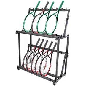 منظم حامل مضارب كرة الريشة شديد التحمل، سعة كبيرة، حامل عرض معدني تجاري لمضارب التنس/الكمان/القيثارة/الجيتار in Kuwait