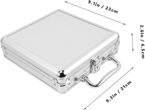 Large Capacity Alloy Poker Chip Case with Handle Portable Poker Cards Carrying Box with Compartment Organizer Cards and Dice Storage in Saudi Arabia