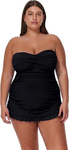 Profile by Gottex Women's Tutti Frutti Plus Size Bandeau Swimdress in Saudi Arabia