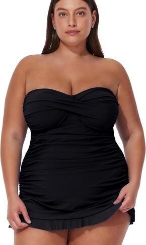 Profile by Gottex Women's Tutti Frutti Plus Size Bandeau Swimdress in Saudi Arabia