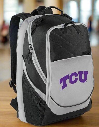 Texas Christian Backpack TCU Laptop Computer Bag (Black & Gray) in Saudi Arabia