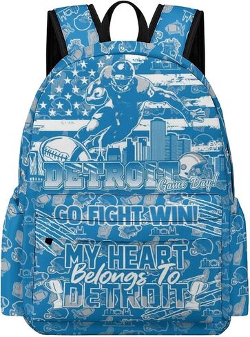 Football Backpack for Team Fans, Football Gifts for Men Women, Sport Style Backpack, Large Capacity Laptop Bag for Gym Travel Hiking in Saudi Arabia