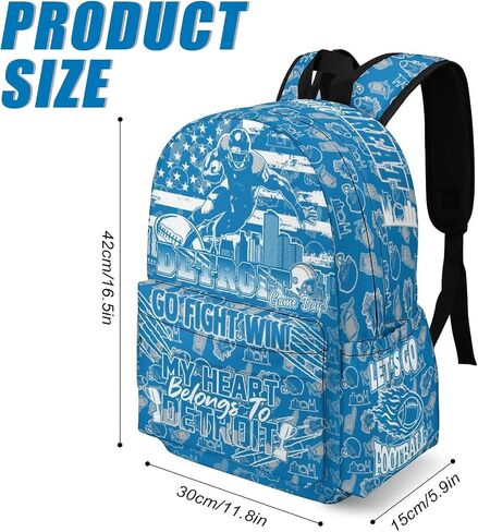 Football Backpack for Team Fans, Football Gifts for Men Women, Sport Style Backpack, Large Capacity Laptop Bag for Gym Travel Hiking in Saudi Arabia