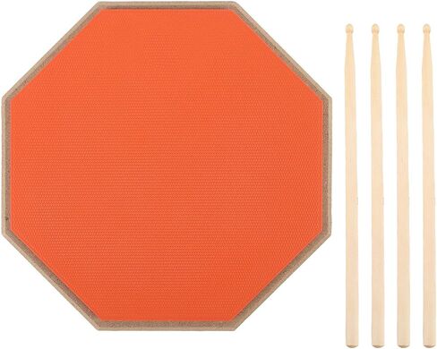 Practice Drum Pad, 8 Inch Rubber Silent Exercise Pads Set Mat for Adult Kids with 2 Pairs of Drumsticks (Grey) in Saudi Arabia