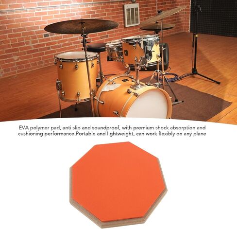 Practice Drum Pad, 8 Inch Rubber Silent Exercise Pads Set Mat for Adult Kids with 2 Pairs of Drumsticks (Grey) in Saudi Arabia