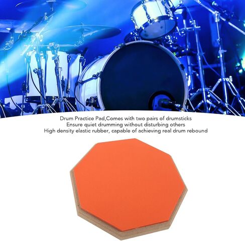 Practice Drum Pad, 8 Inch Rubber Silent Exercise Pads Set Mat for Adult Kids with 2 Pairs of Drumsticks (Grey) in Saudi Arabia