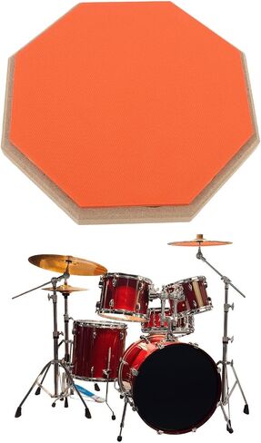 Practice Drum Pad, 8 Inch Rubber Silent Exercise Pads Set Mat for Adult Kids with 2 Pairs of Drumsticks (Grey) in Saudi Arabia