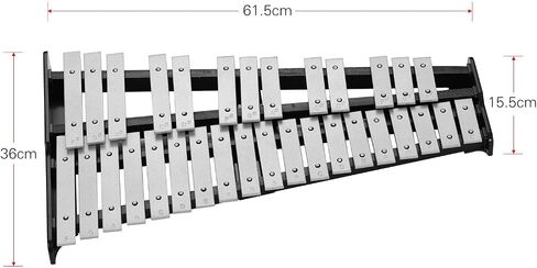 32 Note Xylophone Glockenspiel Wooden Base Aluminum Bars Mallets Percussion Musical Instrument Carrying Bag Children Adults in Saudi Arabia
