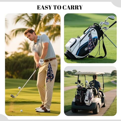 Microfiber Golf Towels (16" X 24") with Carabiner Clip, Waffle Pattern Golf Towel Hook and Loop Fastener, Golf Club Towel, Premium Golf Accessories, Gift for Men, Golfers, Dad, Bag (Navy Blue) in Saudi Arabia