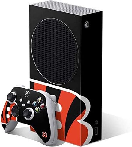 Skinit Decal Gaming Skin Compatible with Xbox Series S Bundle - Officially Licensed NFL Cincinnati Bengals Black & White Design in Saudi Arabia