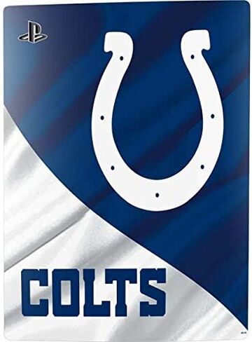 ملصق Skinit المخصص للألعاب متوافق مع وحدة تحكم PS5 - تصميم Indianapolis Colts المرخص رسميًا من الدوري الوطني لكرة القدم الأمريكية in Saudi Arabia