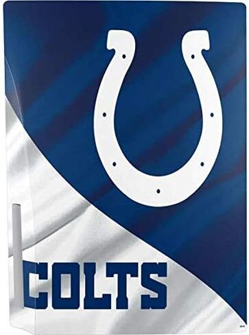 ملصق Skinit المخصص للألعاب متوافق مع وحدة تحكم PS5 - تصميم Indianapolis Colts المرخص رسميًا من الدوري الوطني لكرة القدم الأمريكية in Saudi Arabia