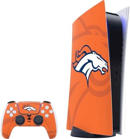 ملصق Skinit المخصص للألعاب متوافق مع حزمة PS5 - تصميم مرخص رسميًا من NFL Denver Broncos in Saudi Arabia