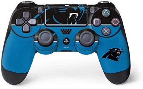 Skinit Decal Gaming Skin Compatible with PS4 Controller - Officially Licensed NFL Carolina Panthers Design in Saudi Arabia
