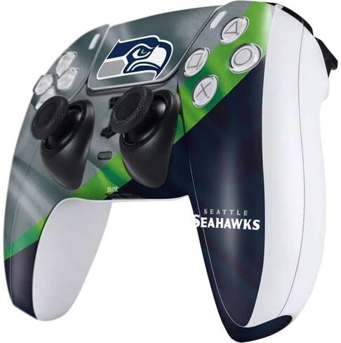 Skinit Decal Gaming Skin Compatible with PS5 Controller - Officially Licensed NFL Seattle Seahawks Design in Saudi Arabia