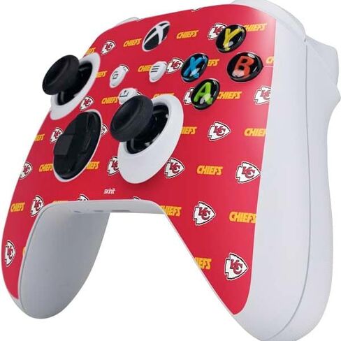 Skinit Decal Gaming Skin Compatible with Xbox Series S Controller - Officially Licensed NFL Kansas City Chiefs White Blast Design in Saudi Arabia