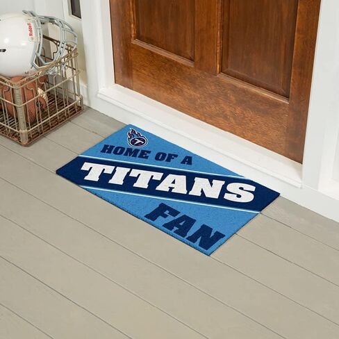سجادة باب رياضية مرخصة رسميًا مقاس 28 × 16 بوصة من Team Sports America Tennessee Titans، سجادة لمحبي الرياضات الداخلية والخارجية مقاس 28 × 16 بوصة in Saudi Arabia