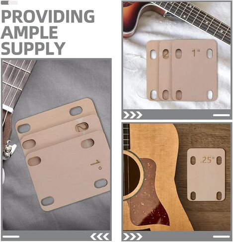3pcs Guitar Neck Shims for Electric Bass Spacers for Precise Neck Angle Adjustment Easy Installation in Saudi Arabia