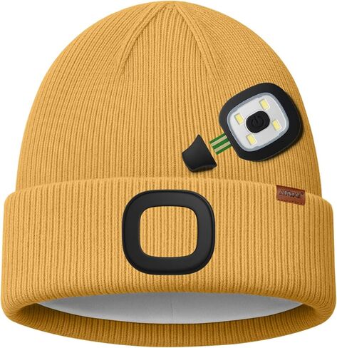 ATNKE Kids LED Lighted Beanie Cap,USB Rechargeable 4 LED Running Headlamp Lined Fleece Hat Light Gift for Boys and Girls in Saudi Arabia