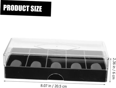 Yardwe Poker Chip Holder Case Acrylic Chip Box Storage Compartment Tidy Case Portable in Kuwait